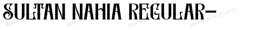 Sultan Nahia Regular字体转换
